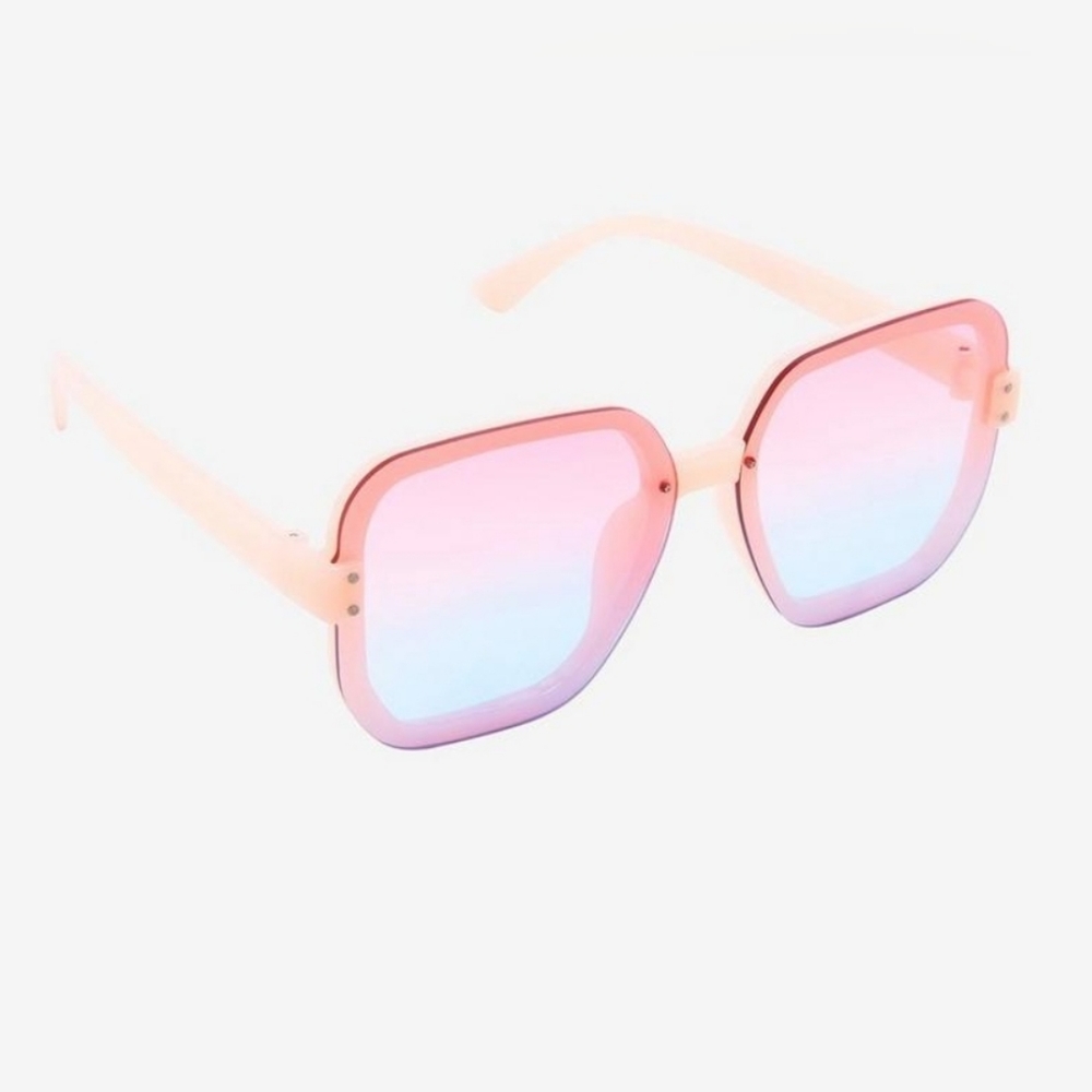 Pastel Pink & Purple Gradient Square Sunglasses